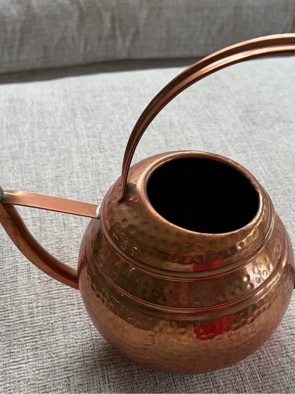 Hammered Copper Decorative Watering Can - Copper